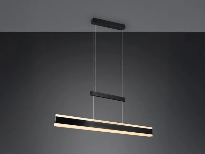 LED Pendelleuchte ARCOLA ausziehbar höhenverstellbar Schwarz, max. Breite 152cm