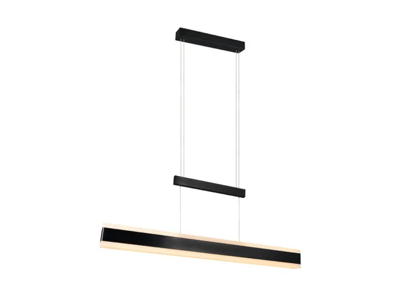 LED Pendelleuchte ARCOLA ausziehbar höhenverstellbar Schwarz, max. Breite 152cm