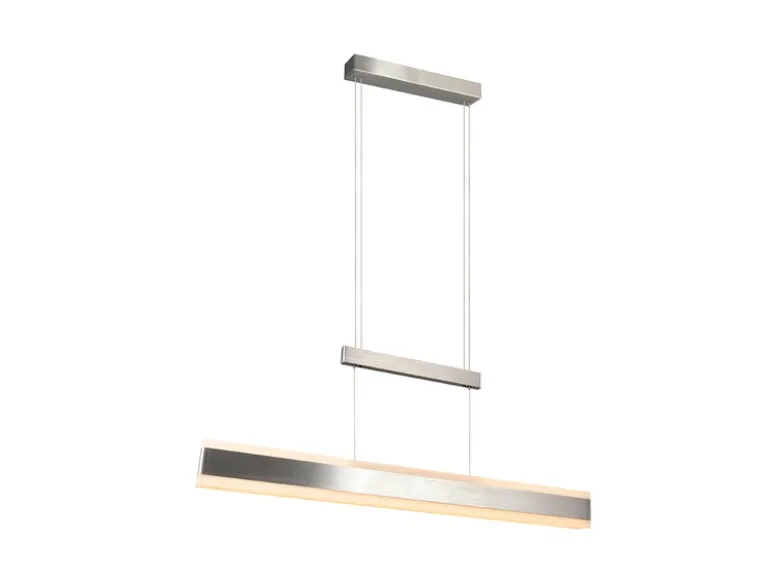 LED Pendelleuchte ARCOLA ausziehbar höhenverstellbar Silber, max. Breite 152cm