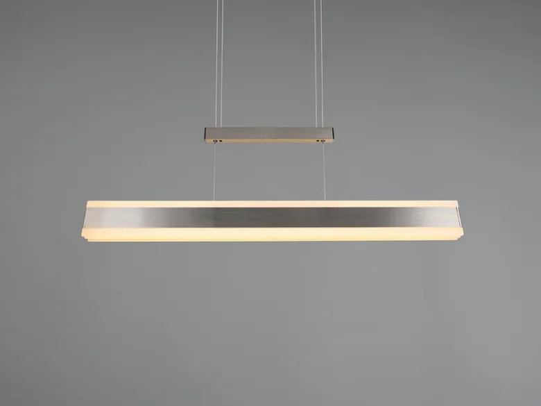 LED Pendelleuchte ARCOLA ausziehbar höhenverstellbar Silber, max. Breite 152cm
