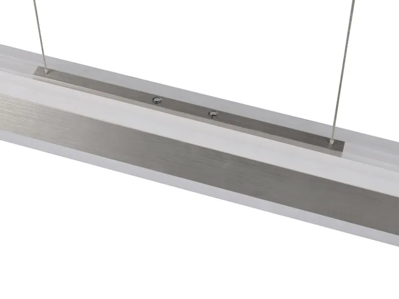 LED Pendelleuchte ARCOLA ausziehbar höhenverstellbar Silber, max. Breite 152cm