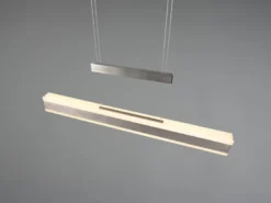 LED Pendelleuchte ARCOLA ausziehbar höhenverstellbar Silber, max. Breite 152cm