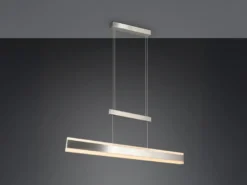 LED Pendelleuchte ARCOLA ausziehbar höhenverstellbar Silber, max. Breite 152cm