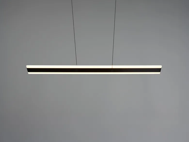 LED Pendelleuchte ARCOLA stufenlos höhenverstellbar Schwarz, Breite 115cm