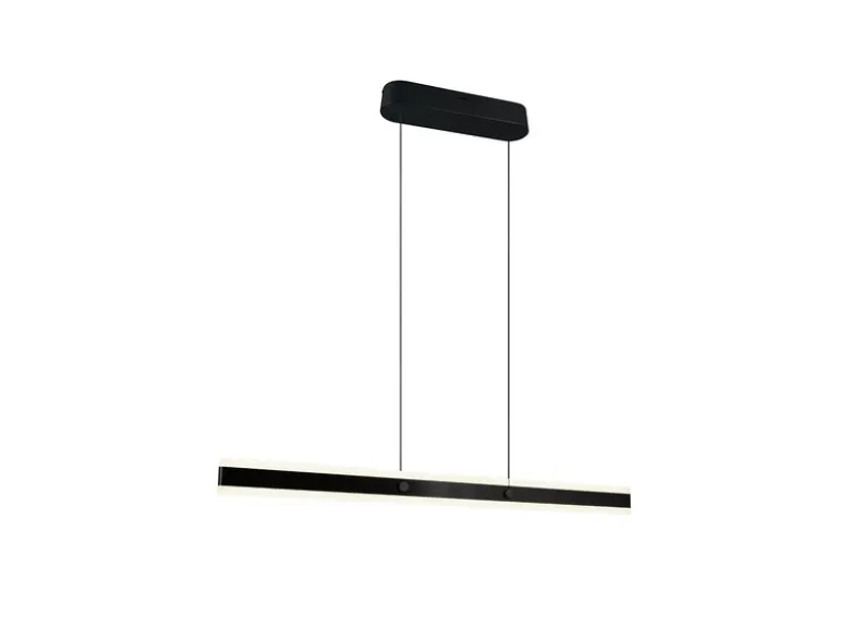 LED Pendelleuchte ARCOLA stufenlos höhenverstellbar Schwarz, Breite 115cm