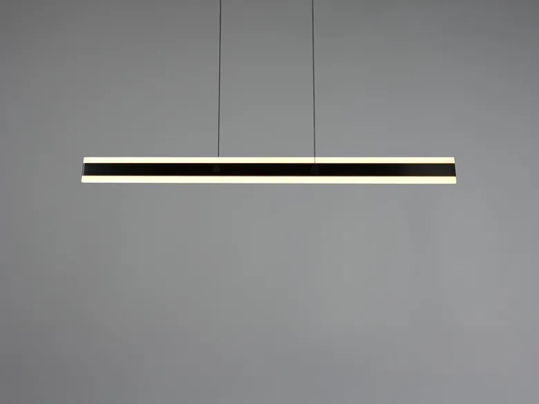 LED Pendelleuchte ARCOLA stufenlos höhenverstellbar Schwarz, Breite 115cm