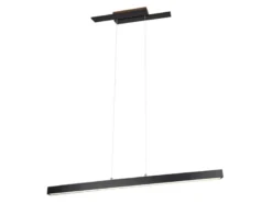 LED Pendelleuchte BELFAST lang 3 Stufen dimmbar Schwarz, Breite 115cm