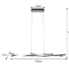 LED Pendelleuchte BLAZE dimmbar & Lichtfarbe einstellbar Silber, Breite 107cm