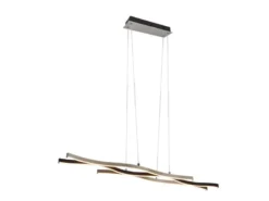 LED Pendelleuchte BLAZE dimmbar & Lichtfarbe einstellbar Silber, Breite 107cm