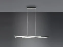LED Pendelleuchte BLAZE dimmbar & Lichtfarbe einstellbar Silber, Breite 107cm