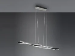 LED Pendelleuchte BLAZE dimmbar & Lichtfarbe einstellbar Silber, Breite 107cm