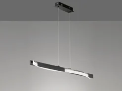 LED Pendelleuchte BRIDGE Schwarz/Weiß dimmbar, Breite 95cm
