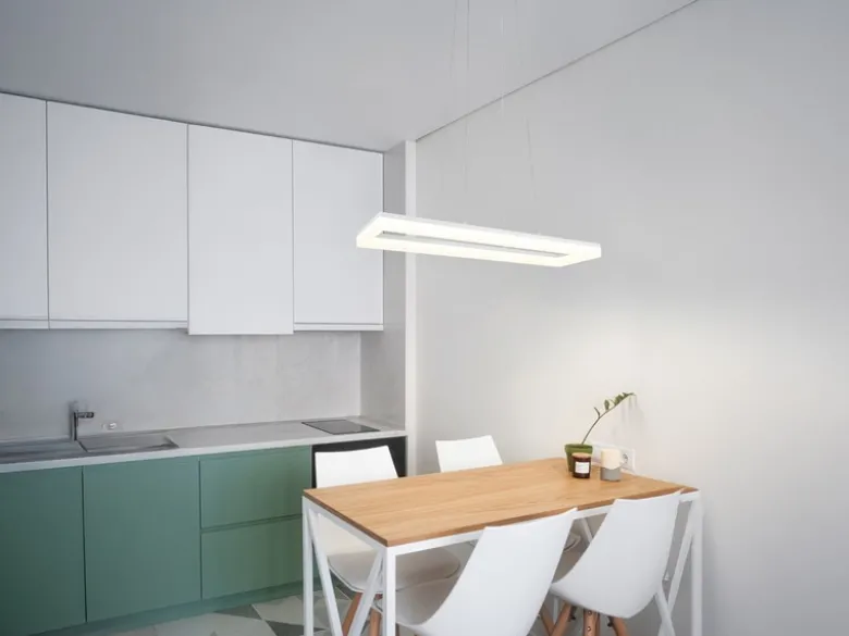 LED Pendelleuchte CAMINO modern in Weiß, Breite 70cm