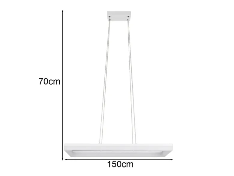LED Pendelleuchte CAMINO modern in Weiß, Breite 70cm
