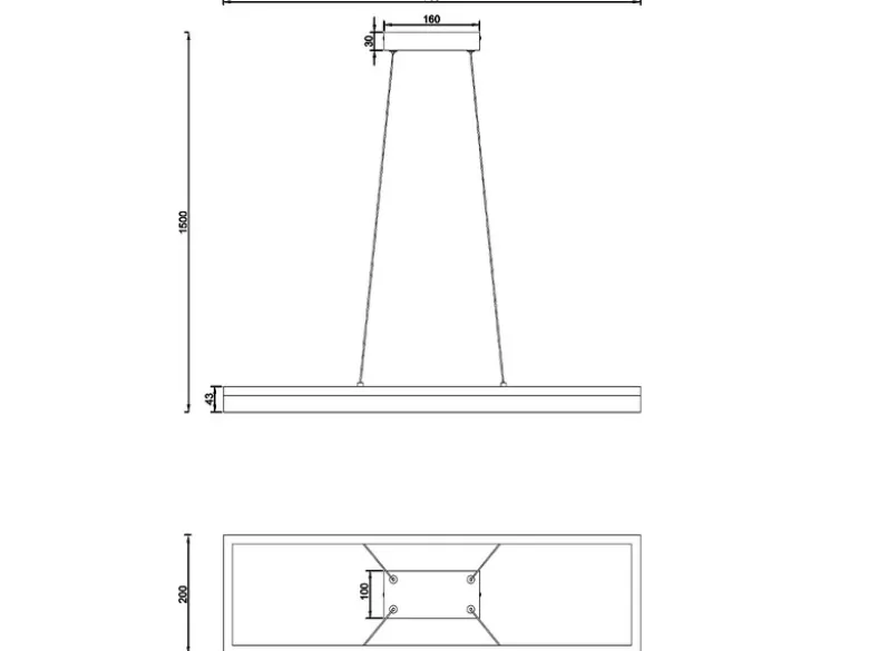 LED Pendelleuchte CAMINO modern in Weiß, Breite 70cm
