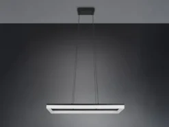 LED Pendelleuchte CAMINO modern in Schwarz, Breite 70cm
