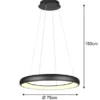 LED Pendelleuchte CARDONA groß Schwarz, dimmbar & 3 Lichtfarben, Ø 75cm