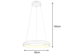 LED Pendelleuchte CARDONA groß Weiß, dimmbar & 3 Lichtfarben, Ø 62cm