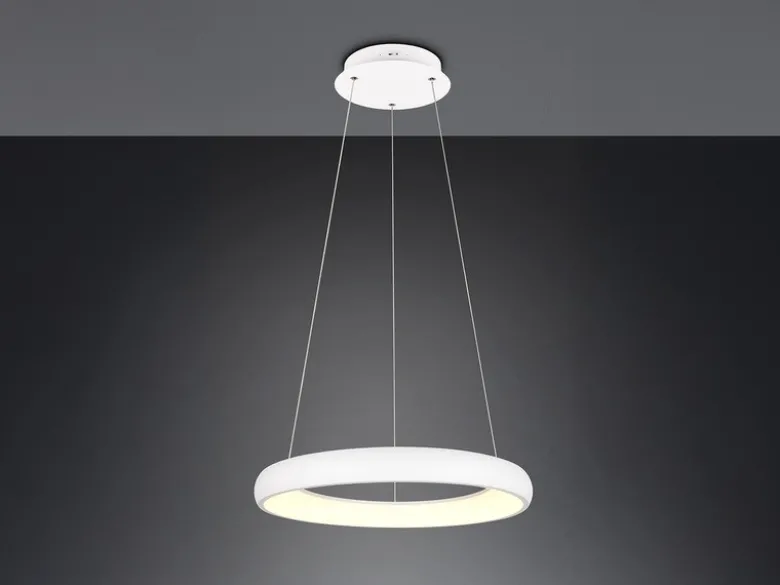 LED Pendelleuchte CARDONA groß Weiß, dimmbar & 3 Lichtfarben, Ø 62cm