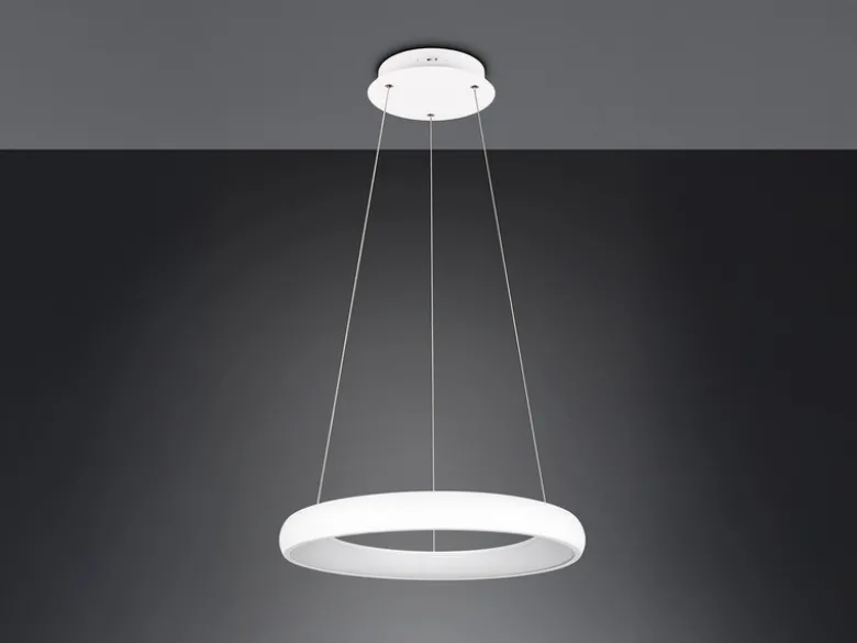 LED Pendelleuchte CARDONA groß Weiß, dimmbar & 3 Lichtfarben, Ø 62cm