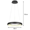LED Pendelleuchte CARDONA groß Schwarz, dimmbar & 3 Lichtfarben, Ø 62cm