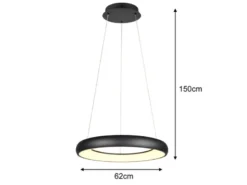LED Pendelleuchte CARDONA groß Schwarz, dimmbar & 3 Lichtfarben, Ø 62cm