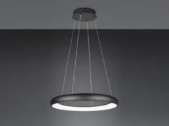 LED Pendelleuchte CARDONA groß Schwarz, dimmbar & 3 Lichtfarben, Ø 62cm