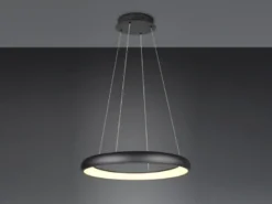 LED Pendelleuchte CARDONA groß Schwarz, dimmbar & 3 Lichtfarben, Ø 62cm