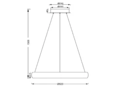 LED Pendelleuchte CARDONA groß Schwarz, dimmbar & 3 Lichtfarben, Ø 62cm