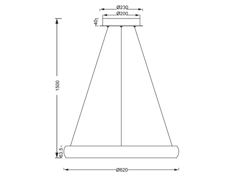 LED Pendelleuchte CARDONA groß Schwarz, dimmbar & 3 Lichtfarben, Ø 62cm