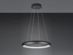 LED Pendelleuchte CARDONA groß Schwarz, dimmbar & 3 Lichtfarben, Ø 62cm