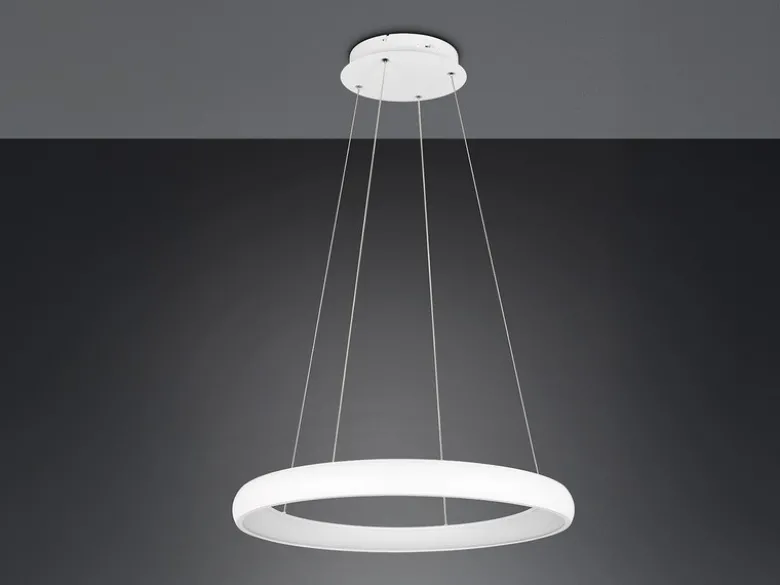 LED Pendelleuchte CARDONA groß Weiß, dimmbar & 3 Lichtfarben, Ø 75cm