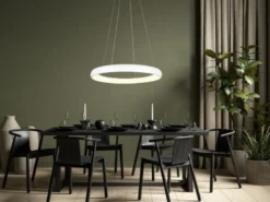 LED Pendelleuchte CARDONA groß Weiß, dimmbar & 3 Lichtfarben, Ø 75cm
