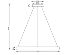 LED Pendelleuchte CARDONA groß Weiß, dimmbar & 3 Lichtfarben, Ø 75cm
