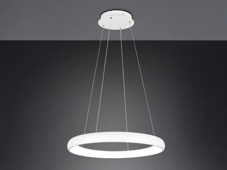 LED Pendelleuchte CARDONA groß Weiß, dimmbar & 3 Lichtfarben, Ø 75cm