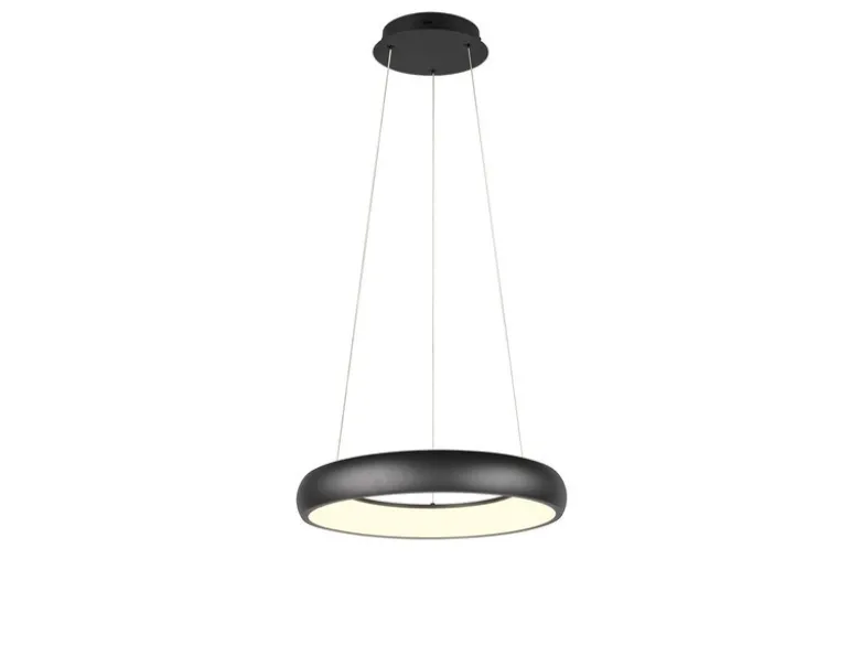 LED Pendelleuchte CARDONA Schwarz, dimmbar & 3 Lichtfarben, Ø 46,5cm