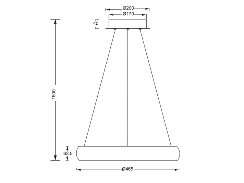 LED Pendelleuchte CARDONA Schwarz, dimmbar & 3 Lichtfarben, Ø 46,5cm