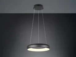 LED Pendelleuchte CARDONA Schwarz, dimmbar & 3 Lichtfarben, Ø 46,5cm