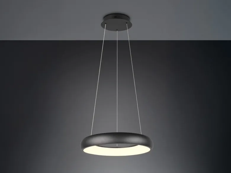 LED Pendelleuchte CARDONA Schwarz, dimmbar & 3 Lichtfarben, Ø 46,5cm