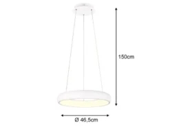 LED Pendelleuchte CARDONA Weiß, dimmbar & 3 Lichtfarben, Ø 46,5cm