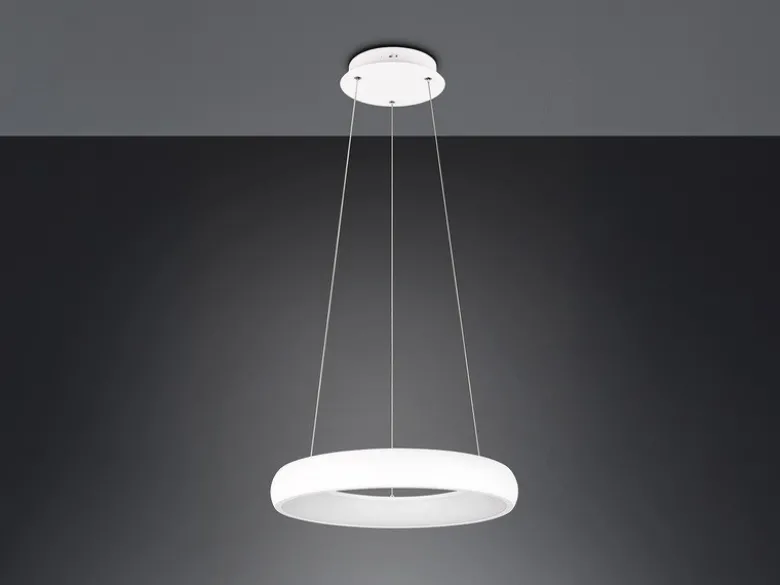LED Pendelleuchte CARDONA Weiß, dimmbar & 3 Lichtfarben, Ø 46,5cm