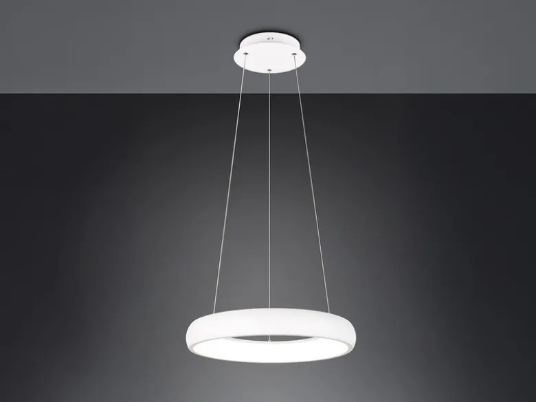 LED Pendelleuchte CARDONA Weiß, dimmbar & 3 Lichtfarben, Ø 46,5cm