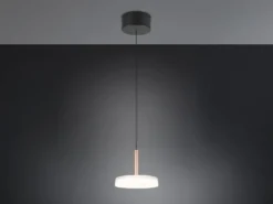 LED Pendelleuchte CELESTE 1-flammig höhenverstellbar Glas Weiß, Ø 22cm