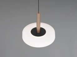 LED Pendelleuchte CELESTE 1-flammig höhenverstellbar Glas Weiß, Ø 22cm