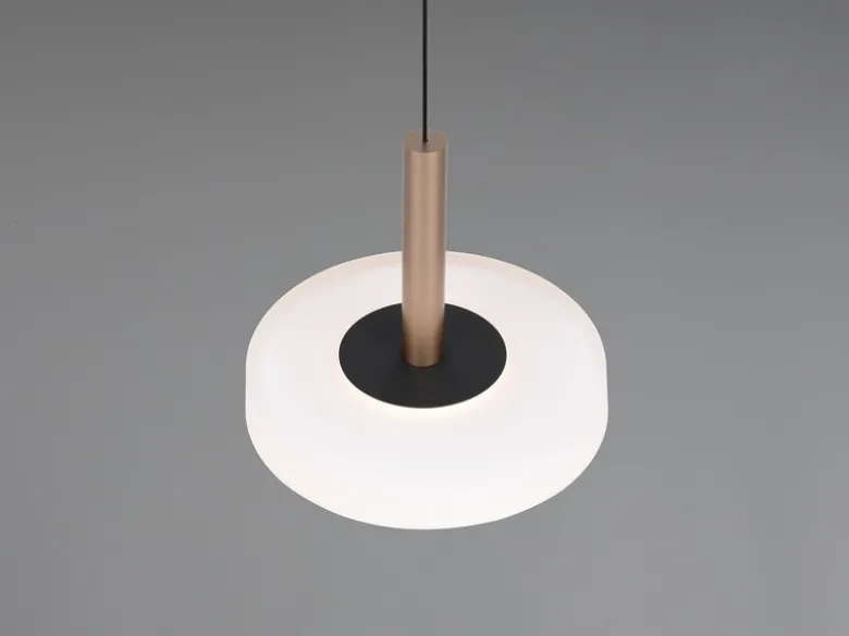 LED Pendelleuchte CELESTE 1-flammig höhenverstellbar Glas Weiß, Ø 22cm