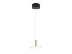 LED Pendelleuchte CELESTE 1-flammig höhenverstellbar Glas Weiß, Ø 22cm