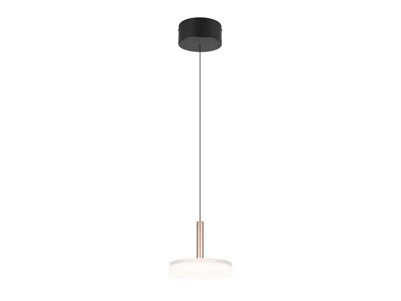 LED Pendelleuchte CELESTE 1-flammig höhenverstellbar Glas Weiß, Ø 22cm