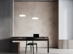LED Pendelleuchte CELESTE 1-flammig höhenverstellbar Glas Weiß, Ø 22cm
