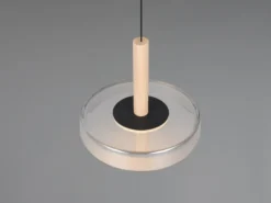 LED Pendelleuchte CELESTE 1-flammig höhenverstellbar Glas Chrom, Ø 22cm