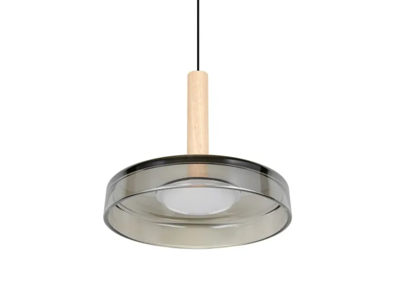 LED Pendelleuchte CELESTE 1-flammig höhenverstellbar Glas Chrom, Ø 22cm